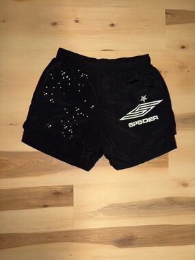 Sp5der Pro Double Layer Black Short